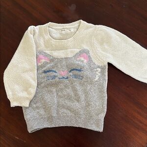 Hatley Cream Knit Sweater Girl 24M